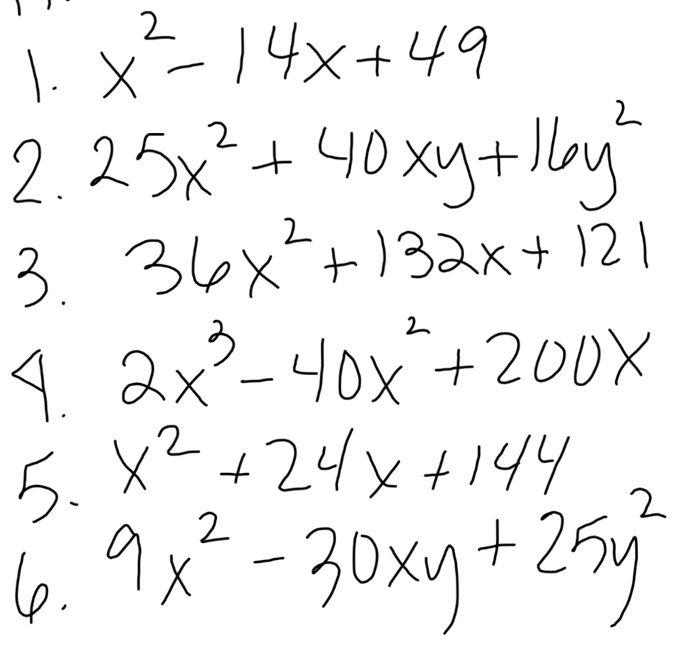 Solved Factoring | Chegg.com