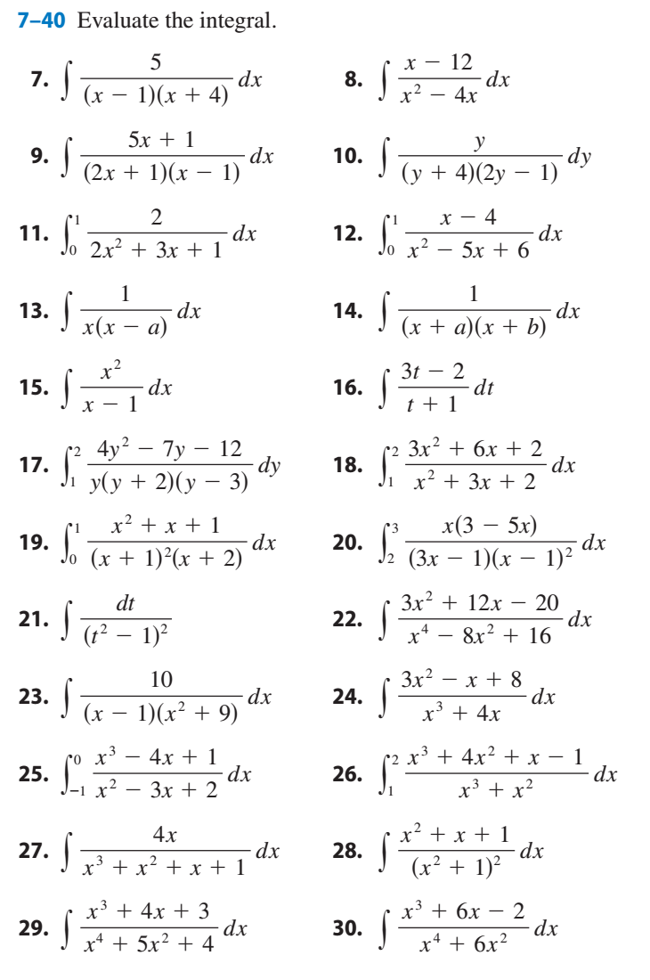 Solved 7-40 Evaluate the integral. 7. ∫(x−1)(x+4)5dx 8. | Chegg.com