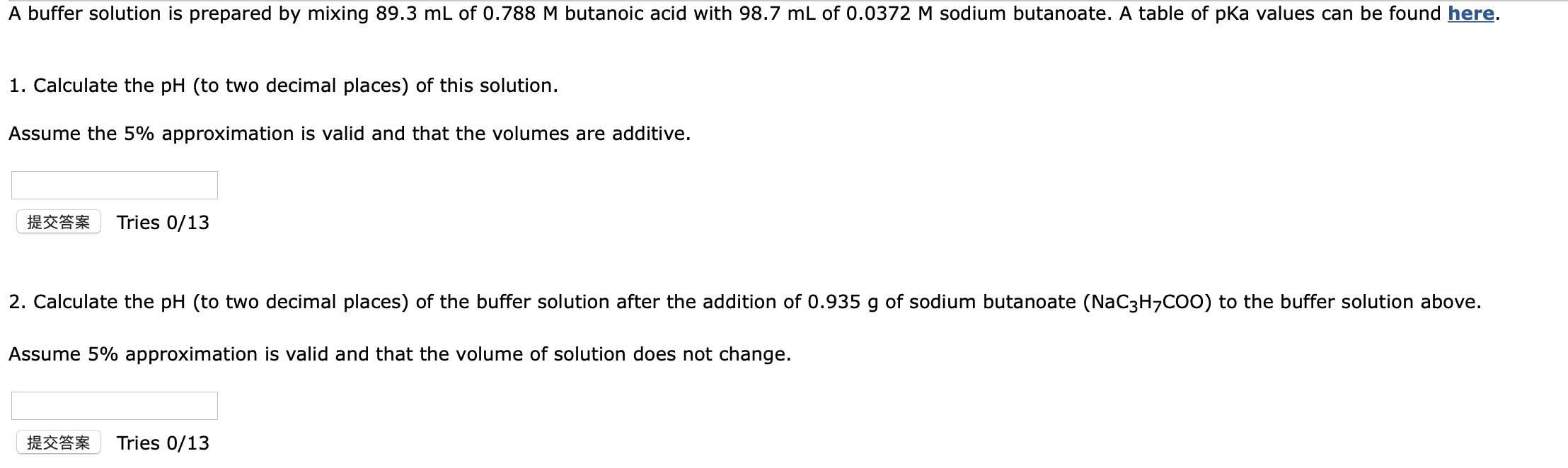 Solved A buffer solution is prepared by mixing 89.3 mL of | Chegg.com