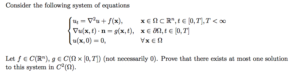 Solved Consider The Following System Of Equations Ut V Chegg Com