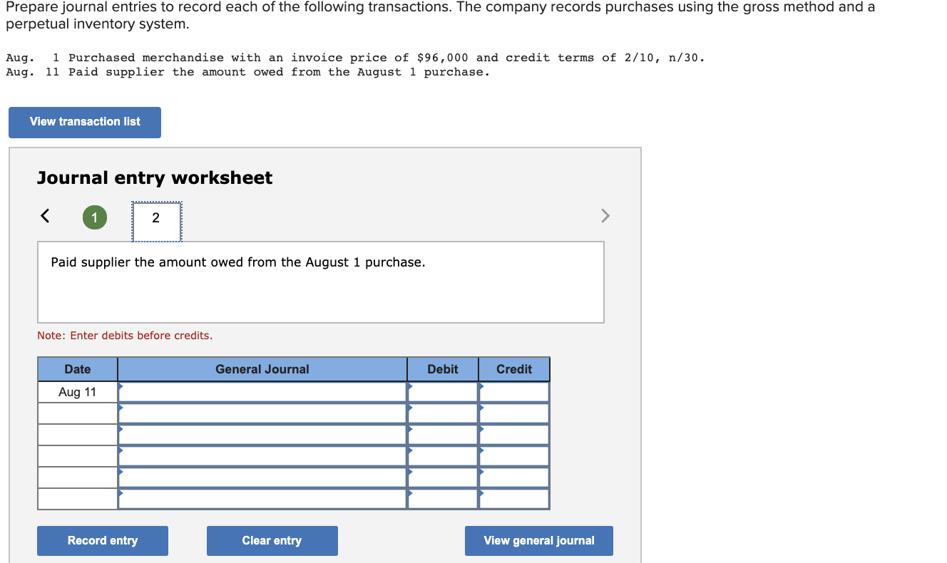 Solved Prepare Journal Entries To Record Each Of The Chegg Com