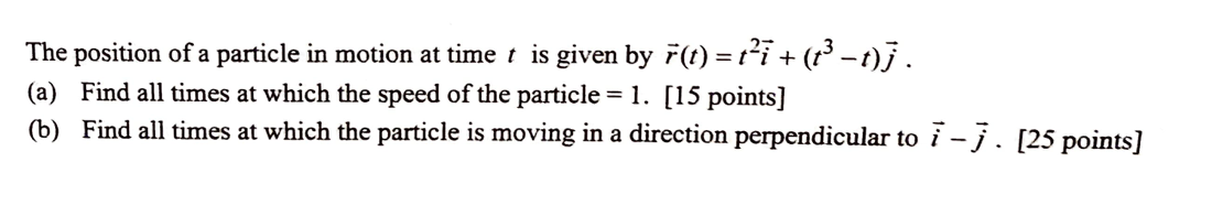 Solved The position of a particle in motion at time t is | Chegg.com