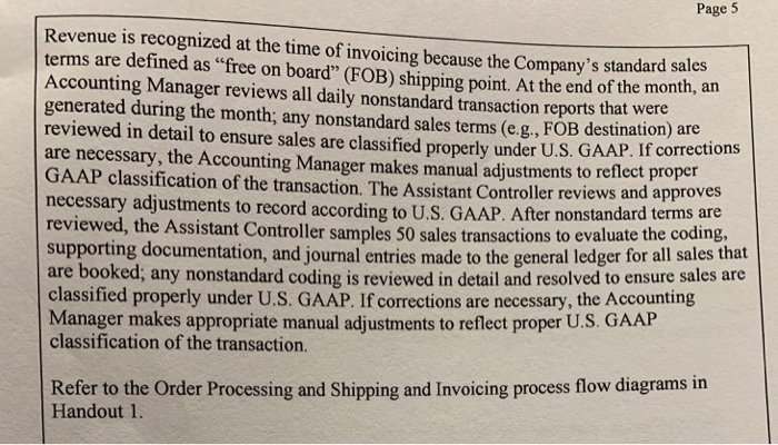 Solved 2. What relevant control identified would address the | Chegg.com