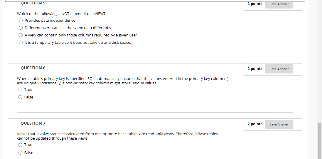 Solved QUESTION 5 2 points Save Answer Which of the | Chegg.com