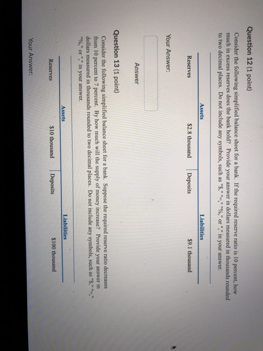 Solved Question 12 (1 point) Consider the following | Chegg.com