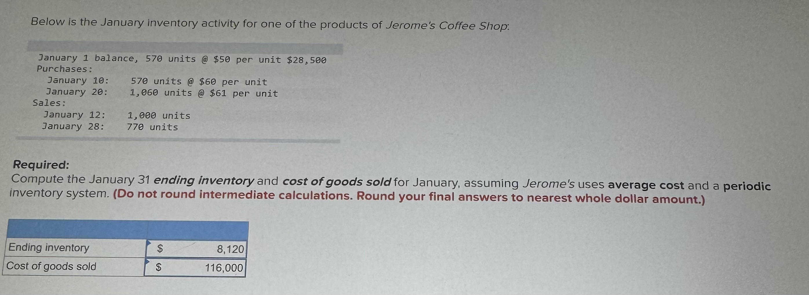 January Inventory Solved Below is the January inventory activity for one of | Chegg.com