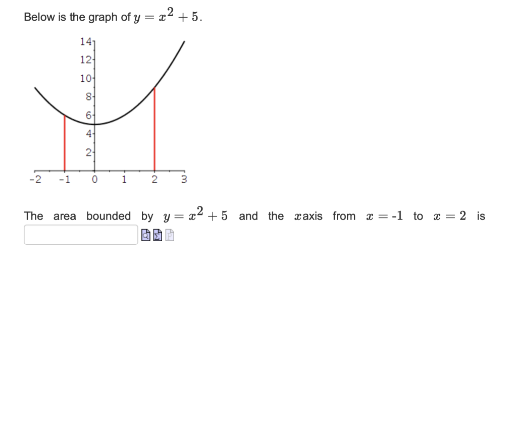 solved-below-is-the-graph-of-y-x2-5-the-area-bounded-by-chegg