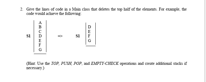 Solved 2. Give the lines of code in a Main class that | Chegg.com