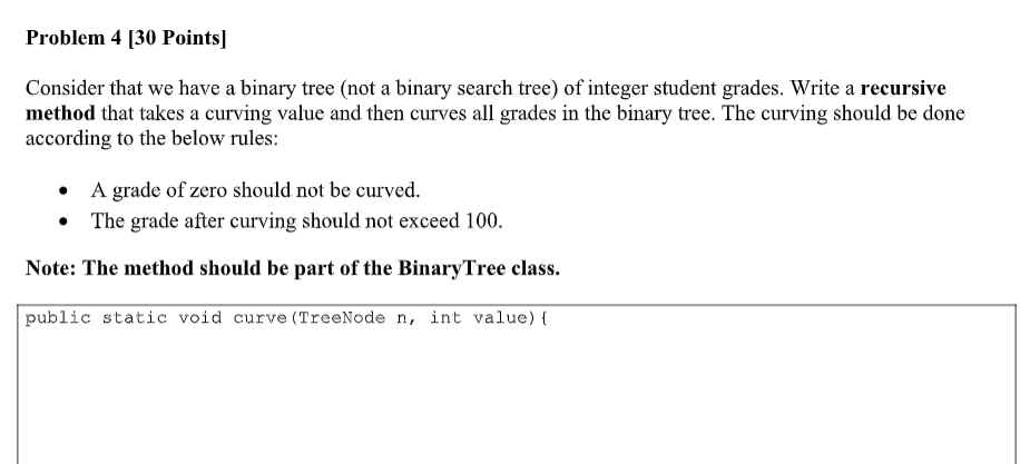 Solved Problem 4 [30 Points] Consider that we have a binary | Chegg.com