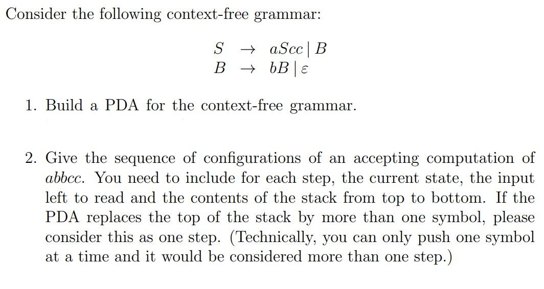 Solved Q4: Give context-free grammars that generate the