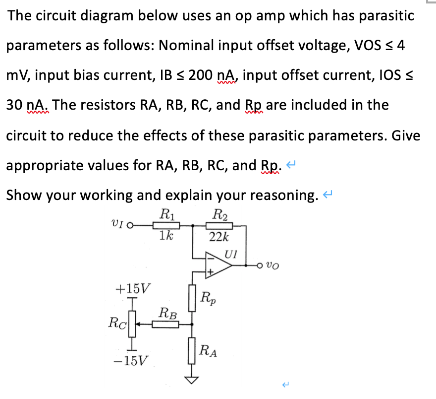 op amp offset decreasing voltage