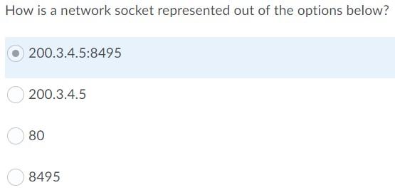 Solved How is a network socket represented out of the | Chegg.com