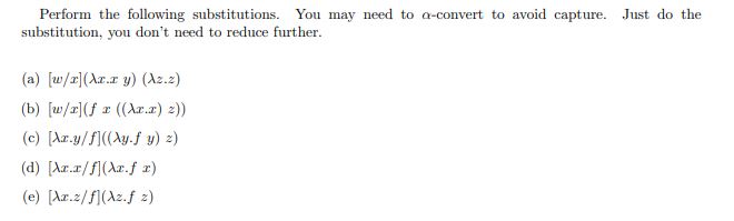Solved Perform the following substitutions. You may need to | Chegg.com