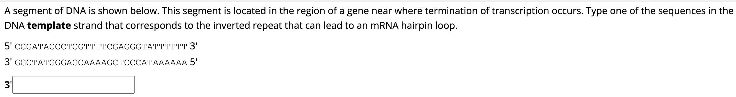 Solved A segment of DNA is shown below. This segment is | Chegg.com