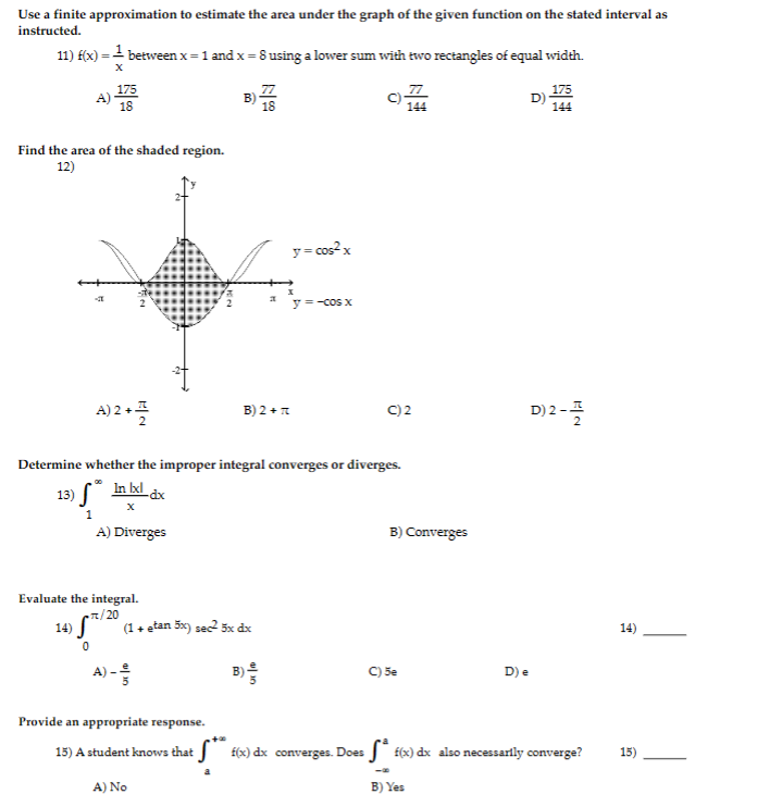 Solved Use a finite approximation to estimate the area under | Chegg.com
