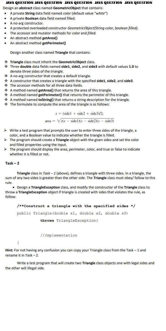 Solved JAVA QUESTION JAVA QUESTION JAVA QUESTION JAVA | Chegg.com