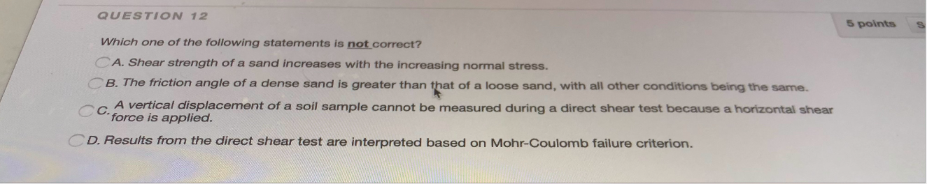 Solved QUESTION 12 5 points S Which one of the following | Chegg.com
