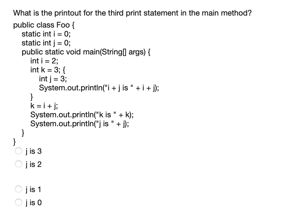Solved What is the printout for the third print statement in | Chegg.com