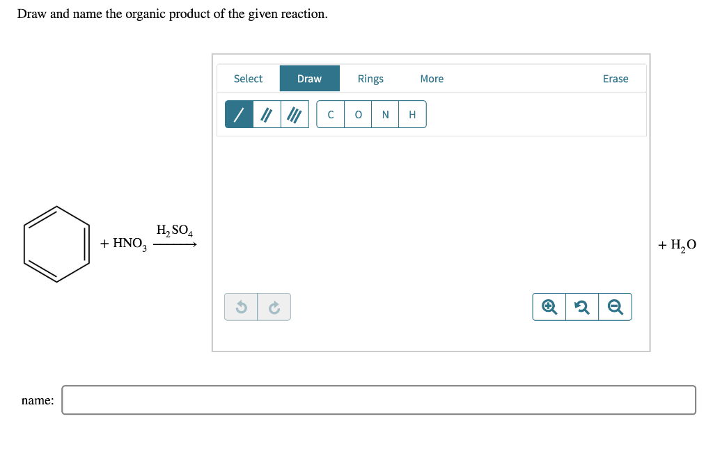 Solved Draw and name the organic product of the given