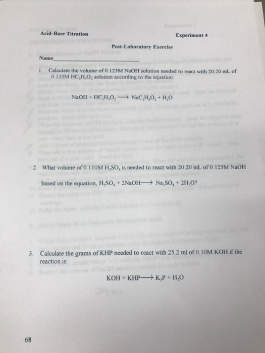 Solved Calculate the volume of 0.125M NaOH solution needed | Chegg.com