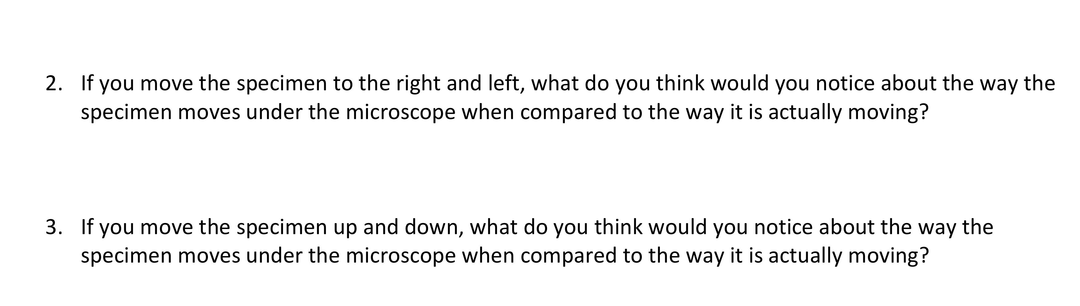 Solved Questions: 1. If you are about to view a specimen | Chegg.com