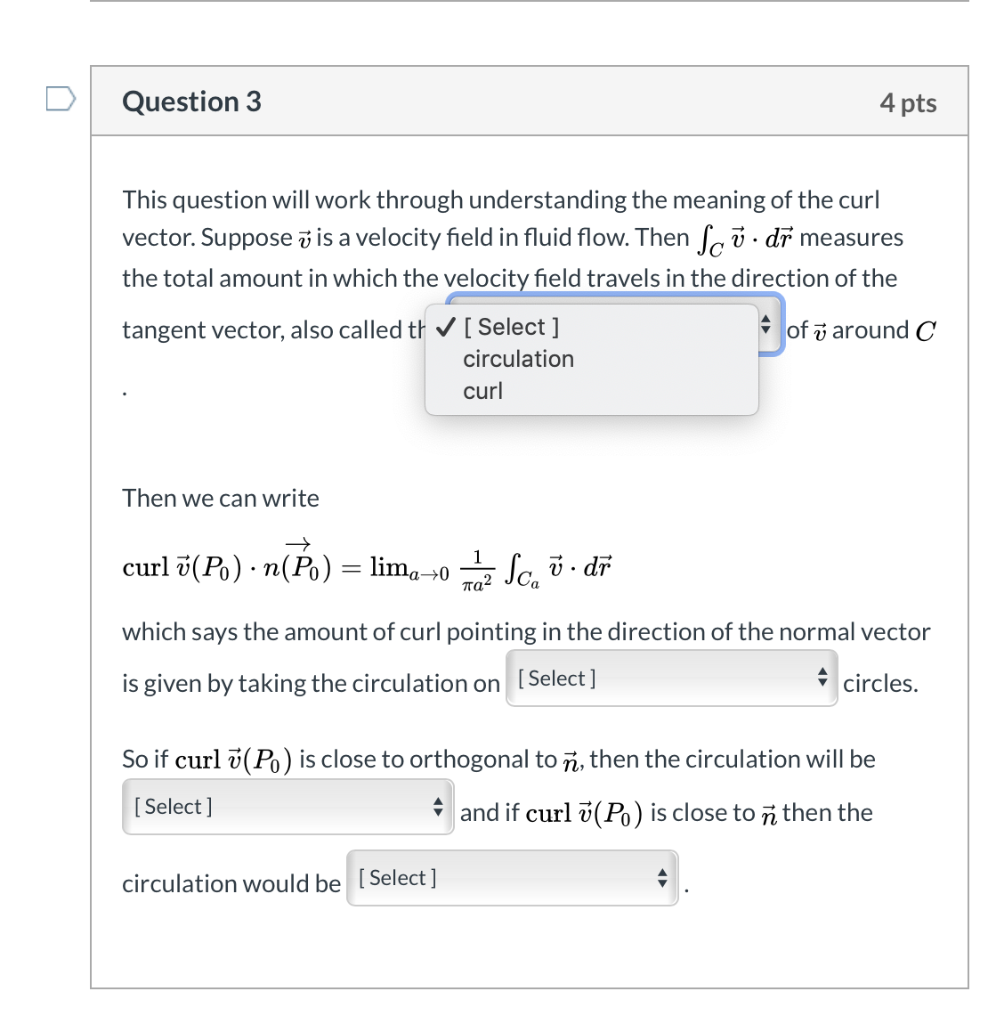 Question 1 1 Pts Given A Surface S With A Boundary Chegg Com