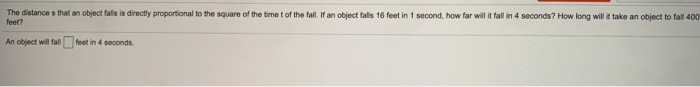 solved-the-distance-s-that-an-object-falls-is-directly-chegg