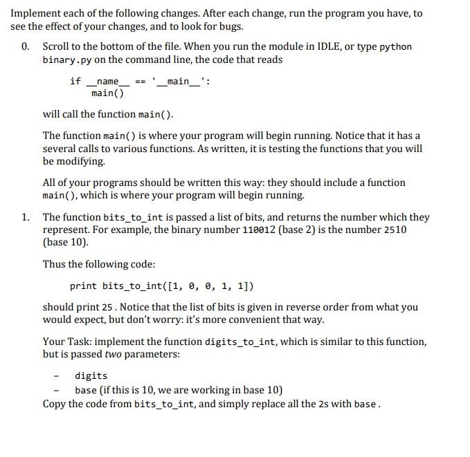 Solved Implement each of the following changes. After each | Chegg.com