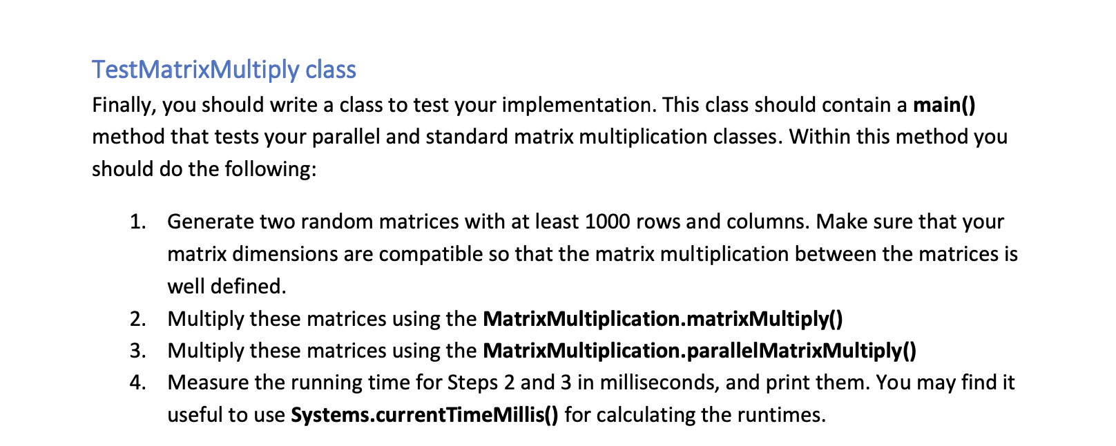 MatrixGenerator class The first task is to define a | Chegg.com