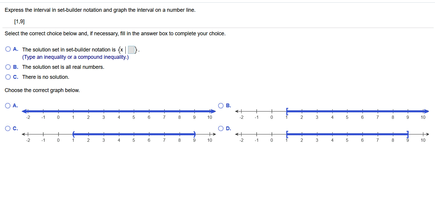 Solved Express the interval in set-builder notation and | Chegg.com