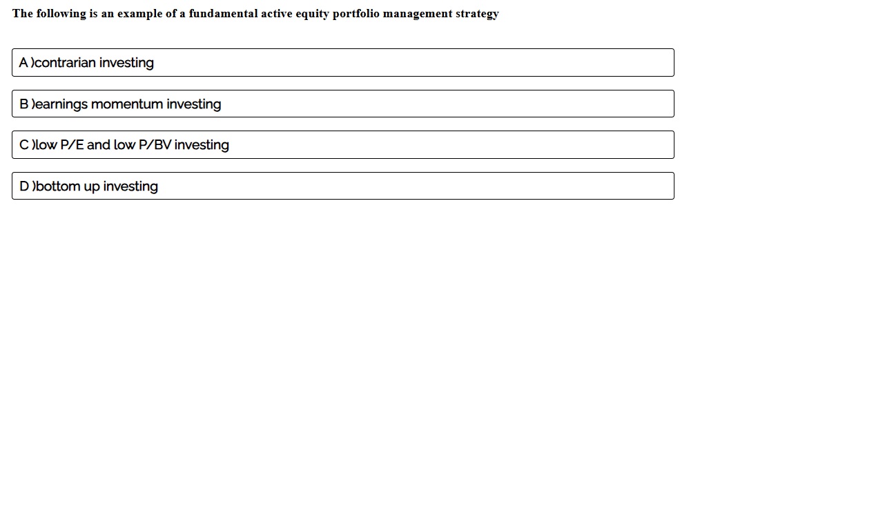 [Solved]: The following is an example of a fundamental acti