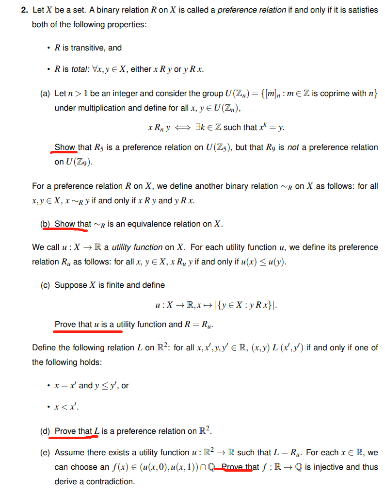 Solved (a) Let N>1 Be An Integer And Consider The Group | Chegg.com