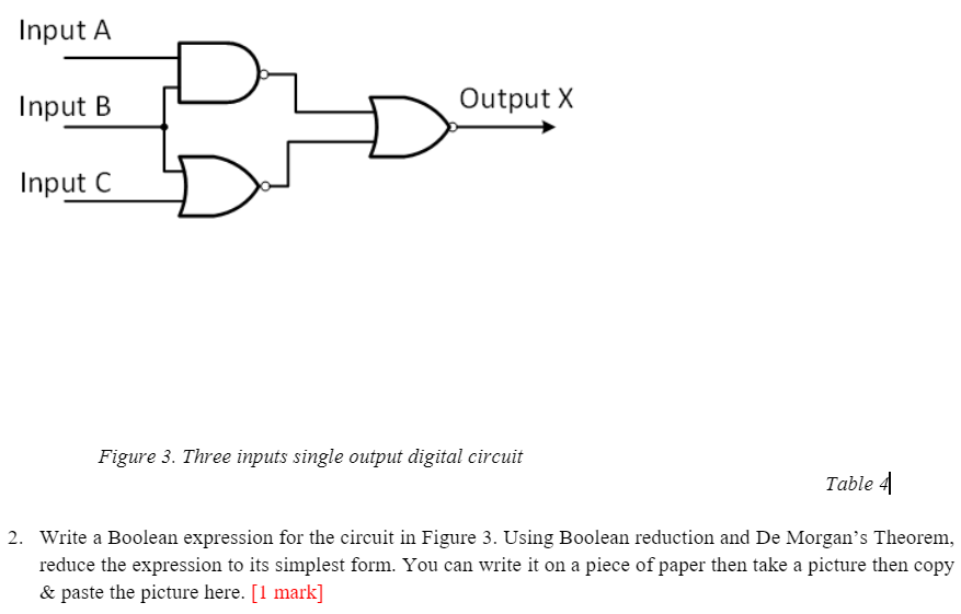 Solved Input A Input B Output X Input C Figure 3. Three | Chegg.com