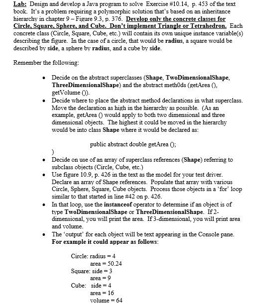 Solved Lab: Design and develop a Java program to solve | Chegg.com