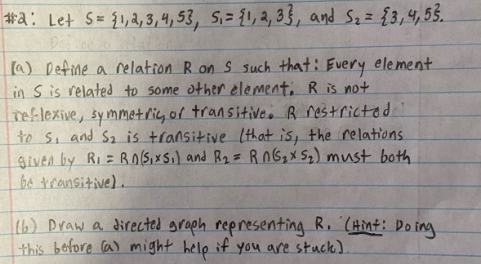 Solved #2: Let S = {1, 2, 3, 4, 53, 5,= {1, 2, 3}, And S2 = | Chegg.com