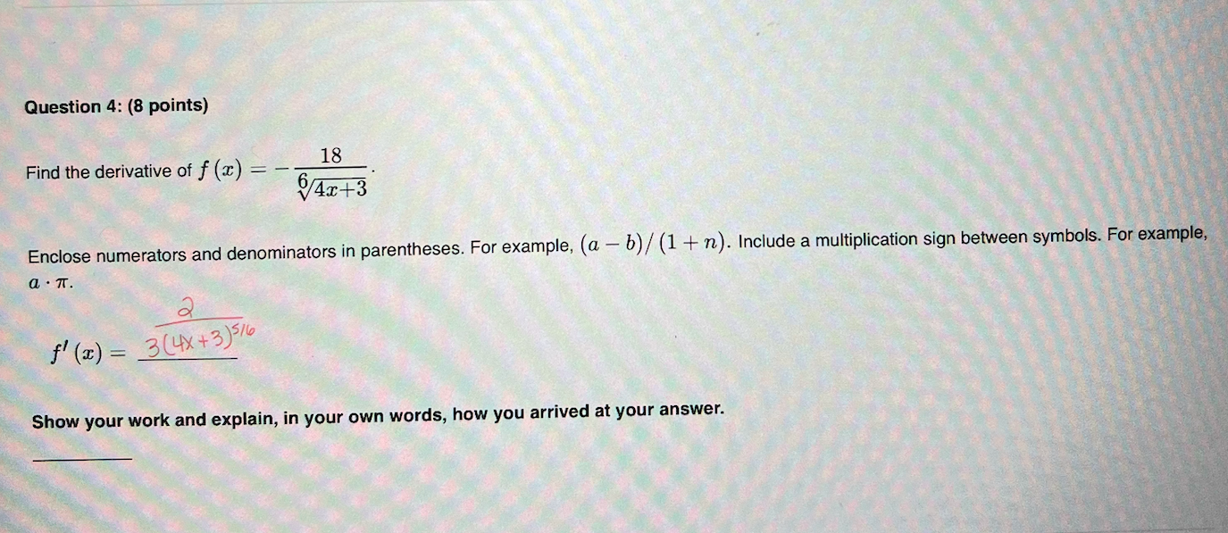 3x 6 4 2 3x )- 8x answer