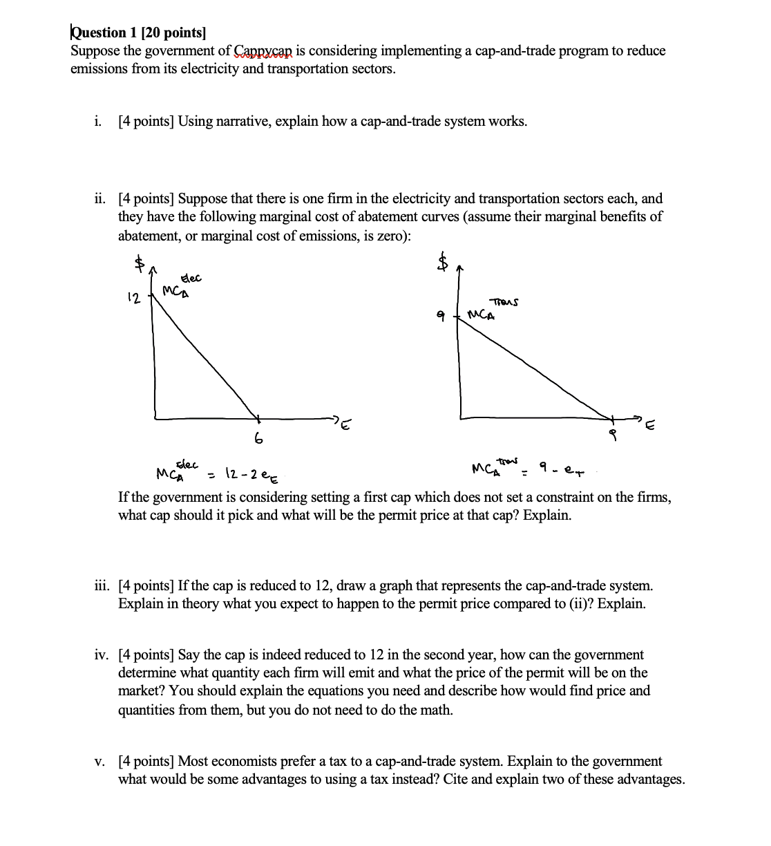 Solved Question 1 [20 points] Suppose the government of | Chegg.com