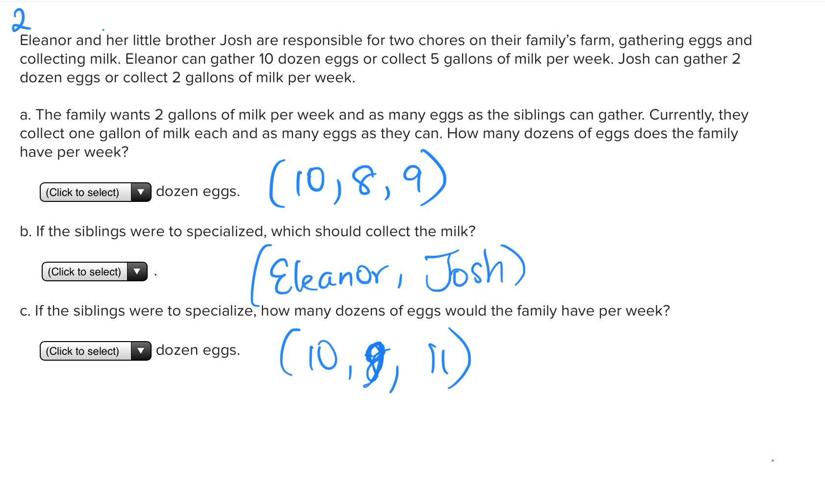 Solved 2 Eleanor And Her Little Brother Josh Are Responsible | Chegg.com