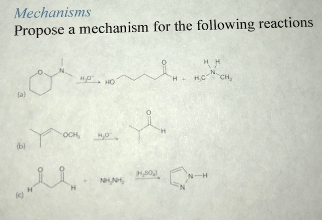 Solved Mechanisms Propose a mechanism for the following | Chegg.com