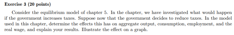 Solved Exercise 3 20 Points Consider The Equilibrium Model