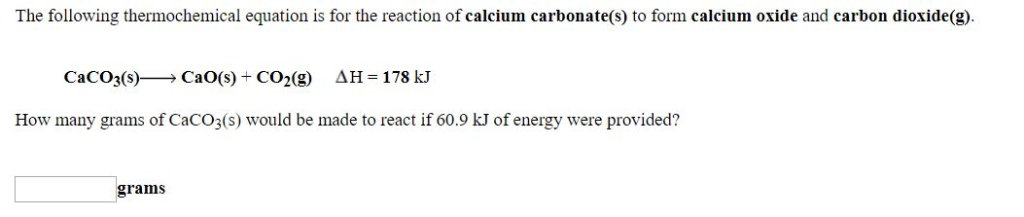 Solved The following thermochemical equation is for the | Chegg.com