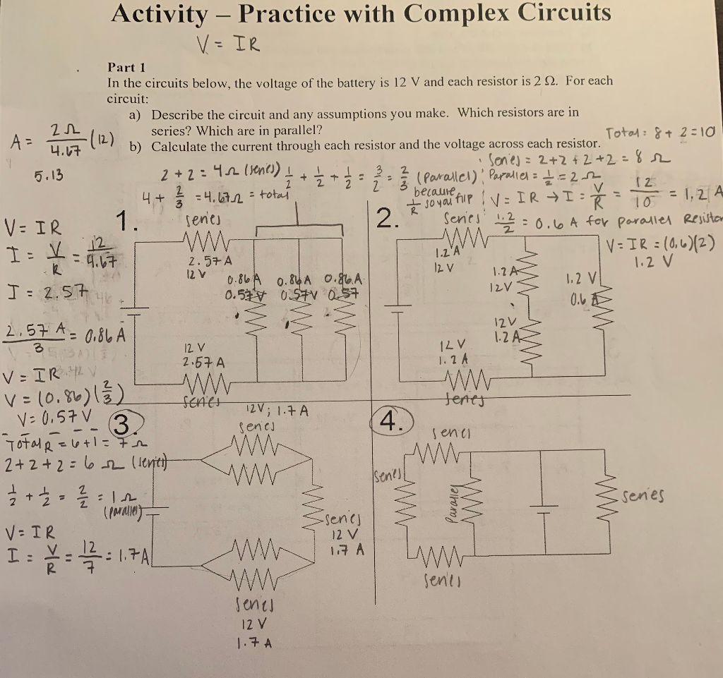 Series Parallel Circuit Example Problems With Solutions Wiring