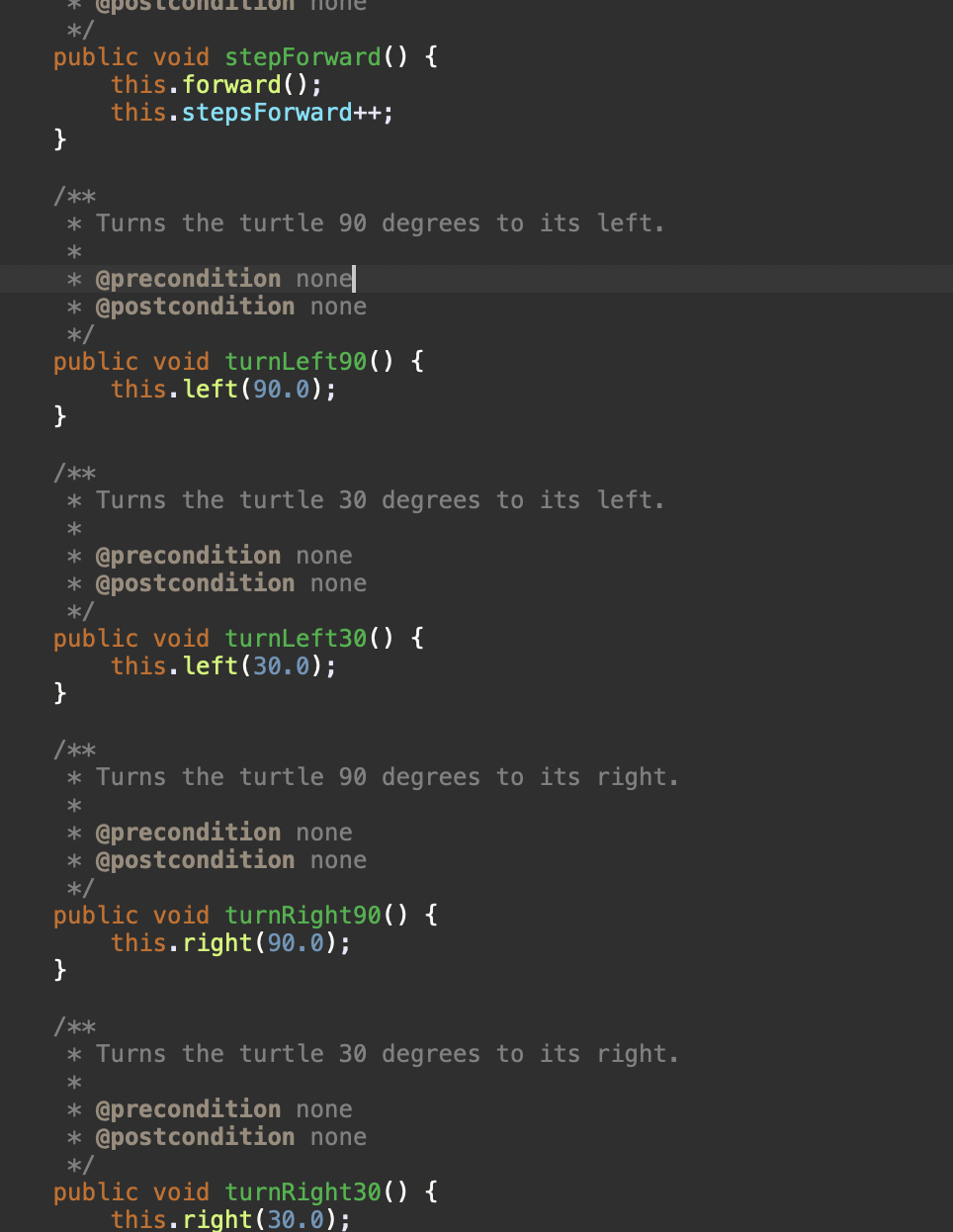 Solved In the DoodleTurtle class there are currently | Chegg.com