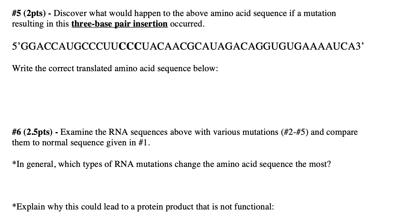 Solved #288 (28pts) - Write the amino acid sequence based on  Chegg.com