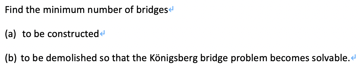 Find the minimum number of bridges to be | Chegg.com