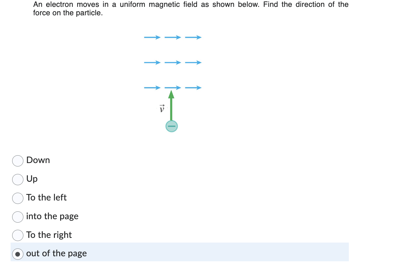 Solved An electron moves in a uniform magnetic field as | Chegg.com