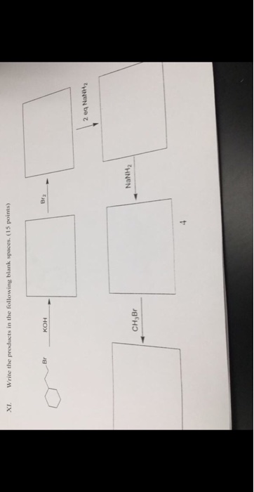 Solved Write the products in the following blank spaces. | Chegg.com