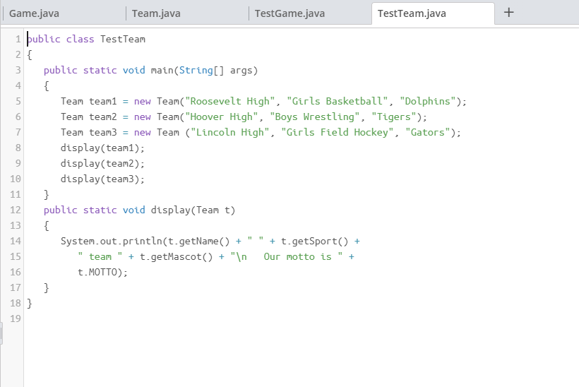 Solved Instructions 1. Create a class to hold data about a | Chegg.com
