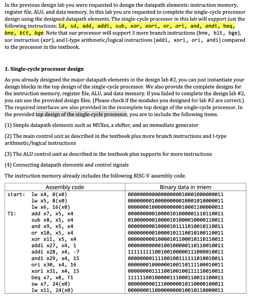 In the previous design lab you were requested to | Chegg.com