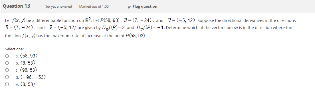 Solved Question 13 Not Yet Answered Marked Out Of 1 00 P Chegg Com